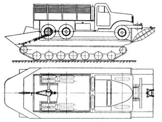 Гусеничный плавающий транспортер К-61